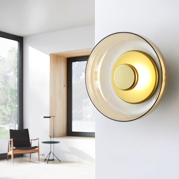 Modern Glass Dome LED Wall Light Flush Sconce