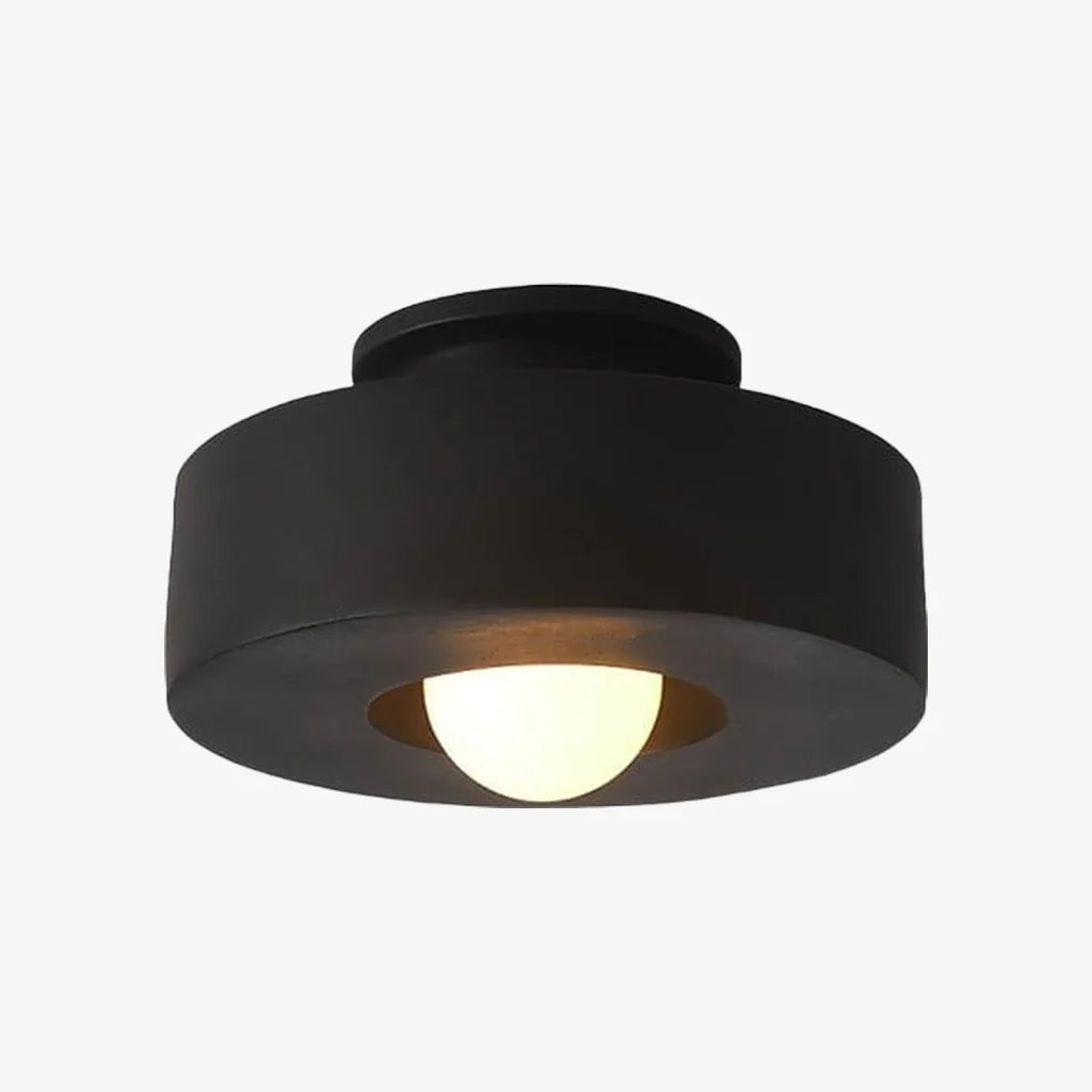 Modern Resin Flush Mount Ceiling Light Retro Cylinder Lamp