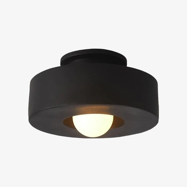 Modern Resin Flush Mount Ceiling Light Retro Cylinder Lamp