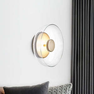 Modern Glass Dome LED Wall Light Flush Sconce