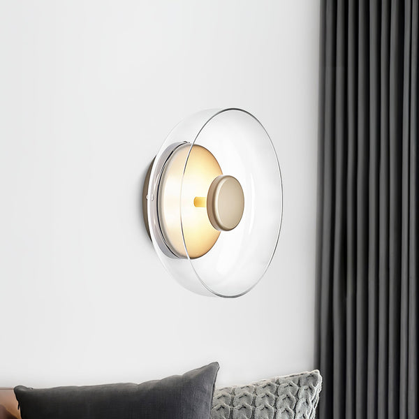 Modern Glass Dome LED Wall Light Flush Sconce