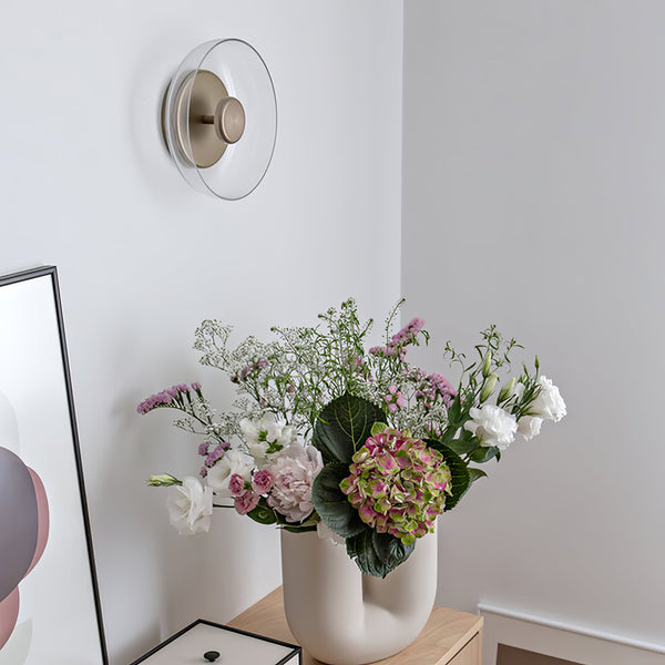 Modern Glass Dome LED Wall Light Flush Sconce