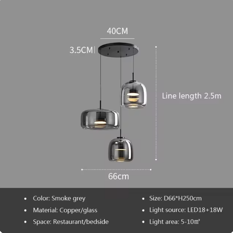 Astrid - Modern Nordic Glass Pendant Light 20