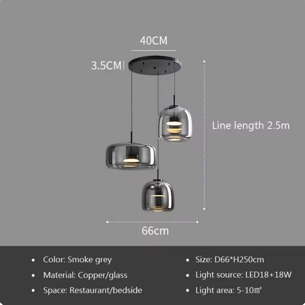 Astrid - Modern Nordic Glass Pendant Light 20