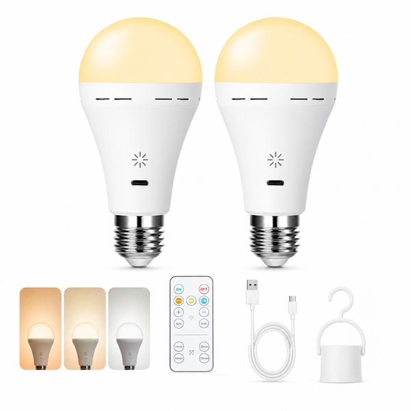 Elvello - Cordless Rechargeable LED Bulb with Remote
