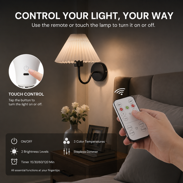 Elvello - Cordless Rechargeable LED Bulb with Remote