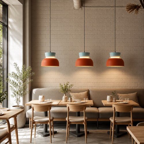 Rainbow Art Colorful Pendant Light Modern Acrylic Hanging Lamp