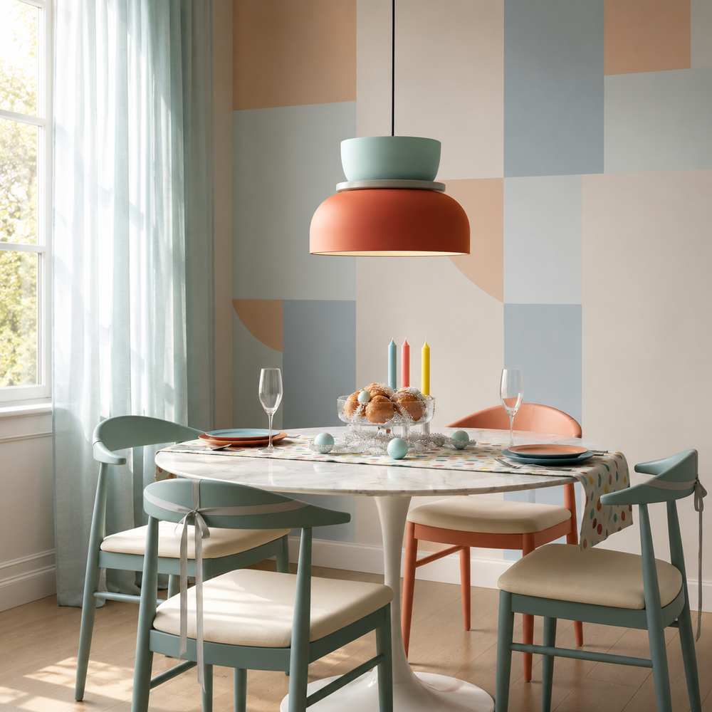Rainbow Art Colorful Pendant Light Modern Acrylic Hanging Lamp
