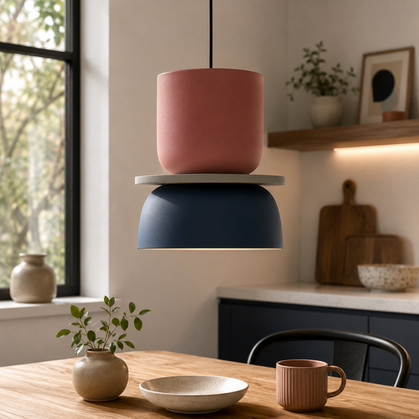 Rainbow Art Colorful Pendant Light Modern Acrylic Hanging Lamp