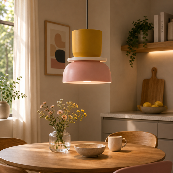 Rainbow Art Colorful Pendant Light Modern Acrylic Hanging Lamp