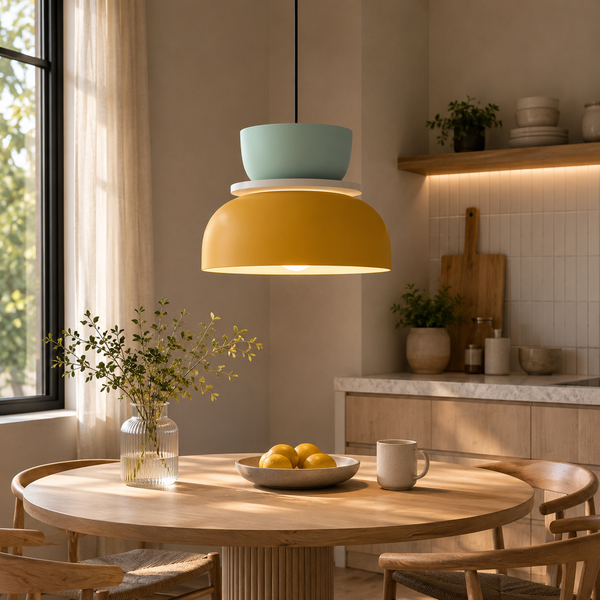 Rainbow Art Colorful Pendant Light Modern Acrylic Hanging Lamp