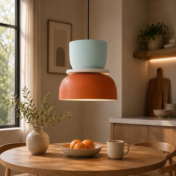 Rainbow Art Colorful Pendant Light Modern Acrylic Hanging Lamp