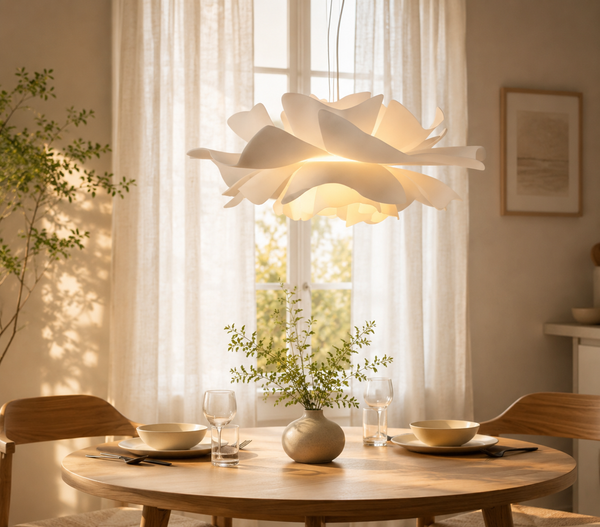 Cloud Flower Pendant Light Modern Floral Petal Hanging Lamp