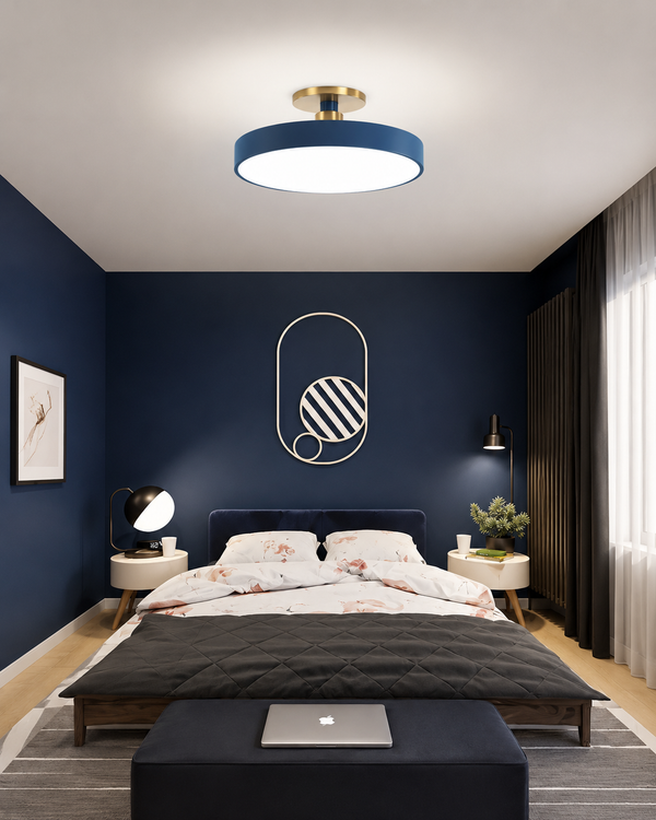 Le Cercle Elegant Semi Flush Mount Ceiling Light Modern Drum Lamp
