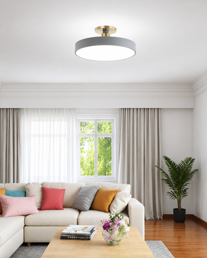 Le Cercle Elegant Semi Flush Mount Ceiling Light Modern Drum Lamp