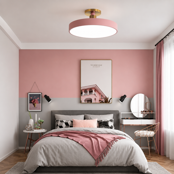Le Cercle Elegant Semi Flush Mount Ceiling Light Modern Drum Lamp