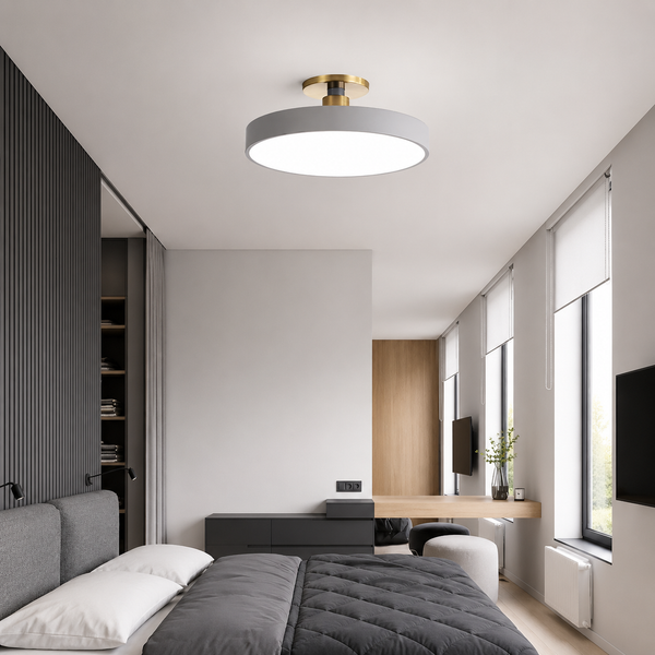 Le Cercle Elegant Semi Flush Mount Ceiling Light Modern Drum Lamp