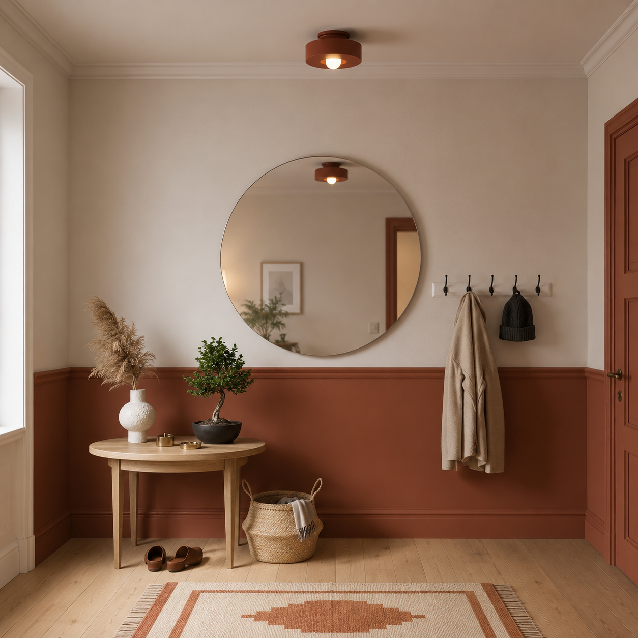 Modern Resin Flush Mount Ceiling Light Retro Cylinder Lamp