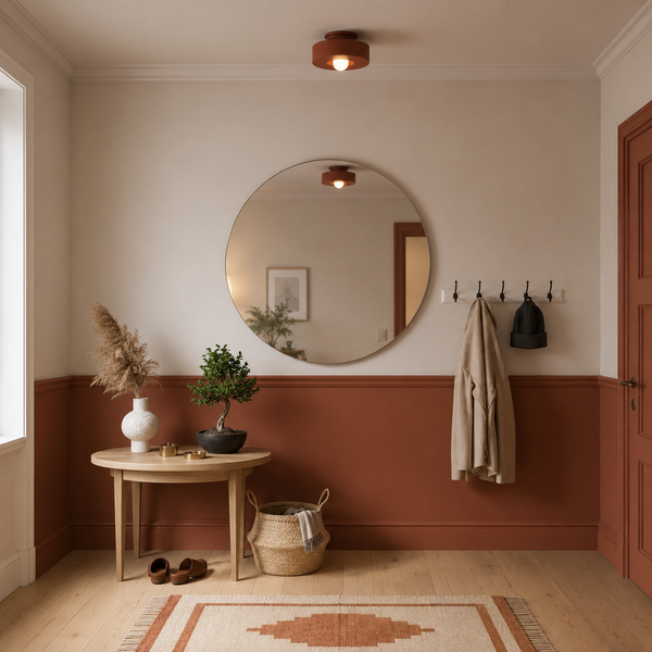 Modern Resin Flush Mount Ceiling Light Retro Cylinder Lamp