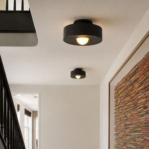 Modern Resin Flush Mount Ceiling Light Retro Cylinder Lamp