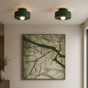 Modern Resin Flush Mount Ceiling Light Retro Cylinder Lamp