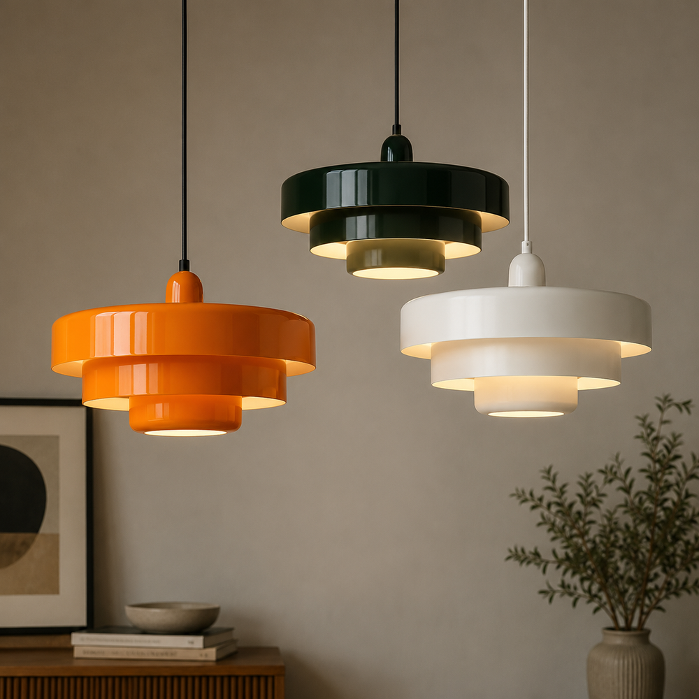 Retro Tiered Metal Pendant Light Bauhaus Pendant Lamp