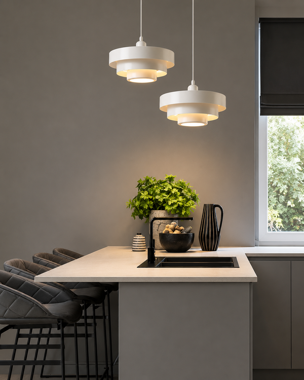 Retro Tiered Metal Pendant Light Bauhaus Pendant Lamp