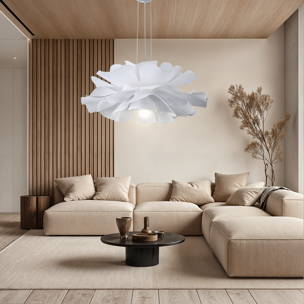 Cloud Flower Pendant Light Modern Floral Petal Hanging Lamp