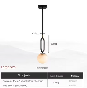 Hulda - Real Natural Marble Pendant Light 5