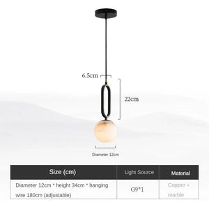 Hulda - Real Natural Marble Pendant Light 6