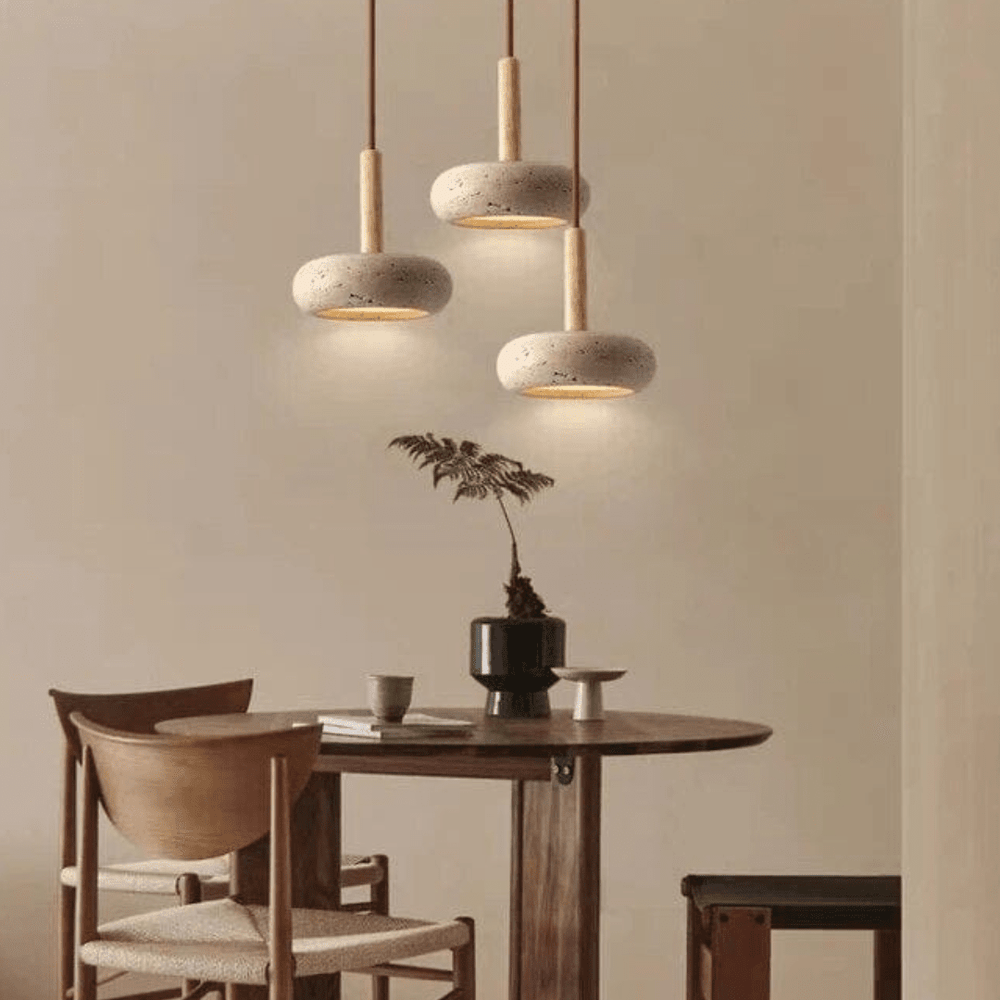 Moorgate Japanese Stone Wood Chandelier 4