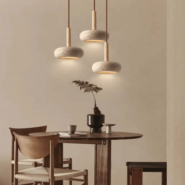 Moorgate Japanese Stone Wood Chandelier 2