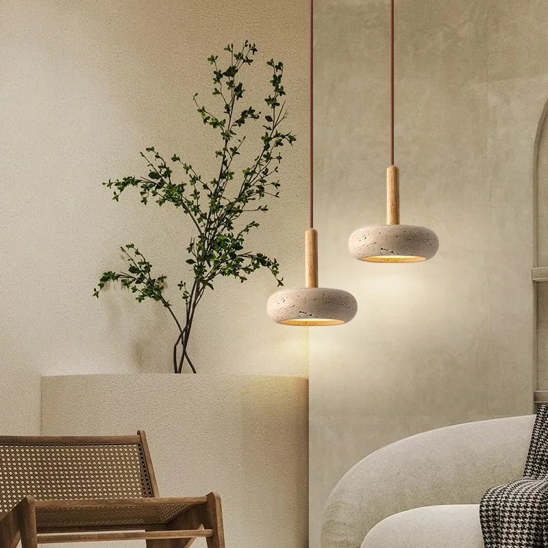 Moorgate Japanese Stone Wood Chandelier 7