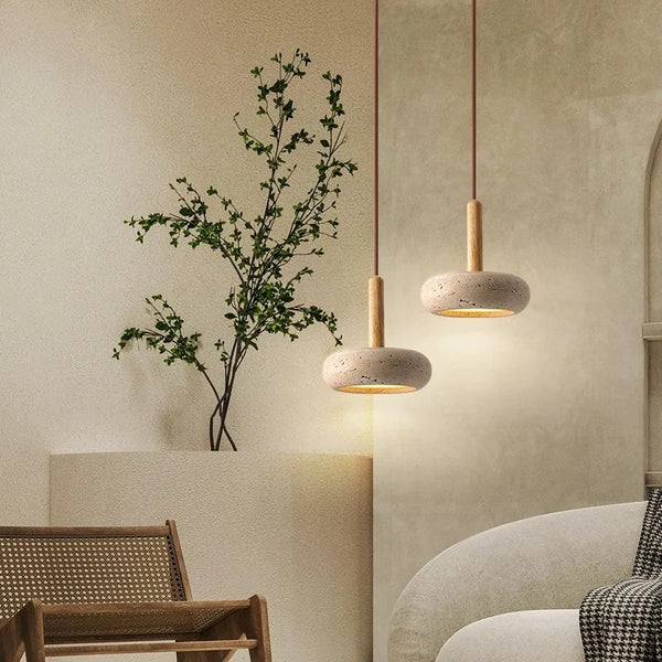 Moorgate Japanese Stone Wood Chandelier 7