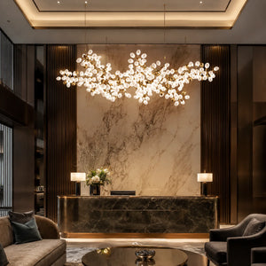 Golden Grape Vine Chandelier Gold Frosted Glass Branch Light