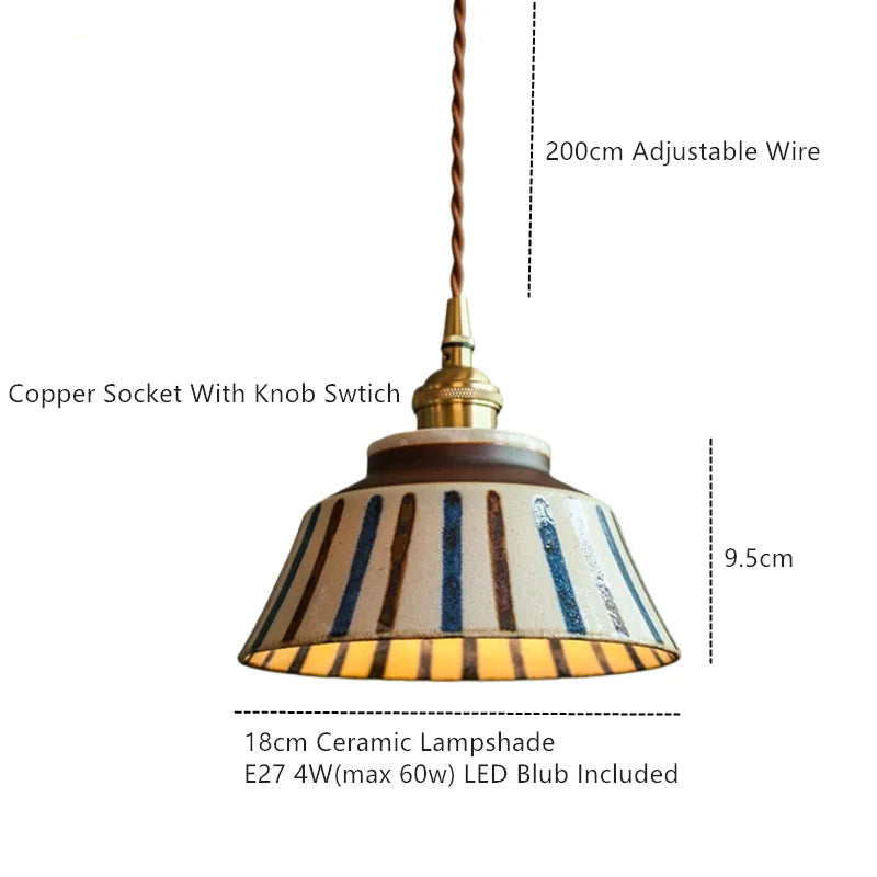 Ronja – Hand-Painted Ceramic Pendant Light 5