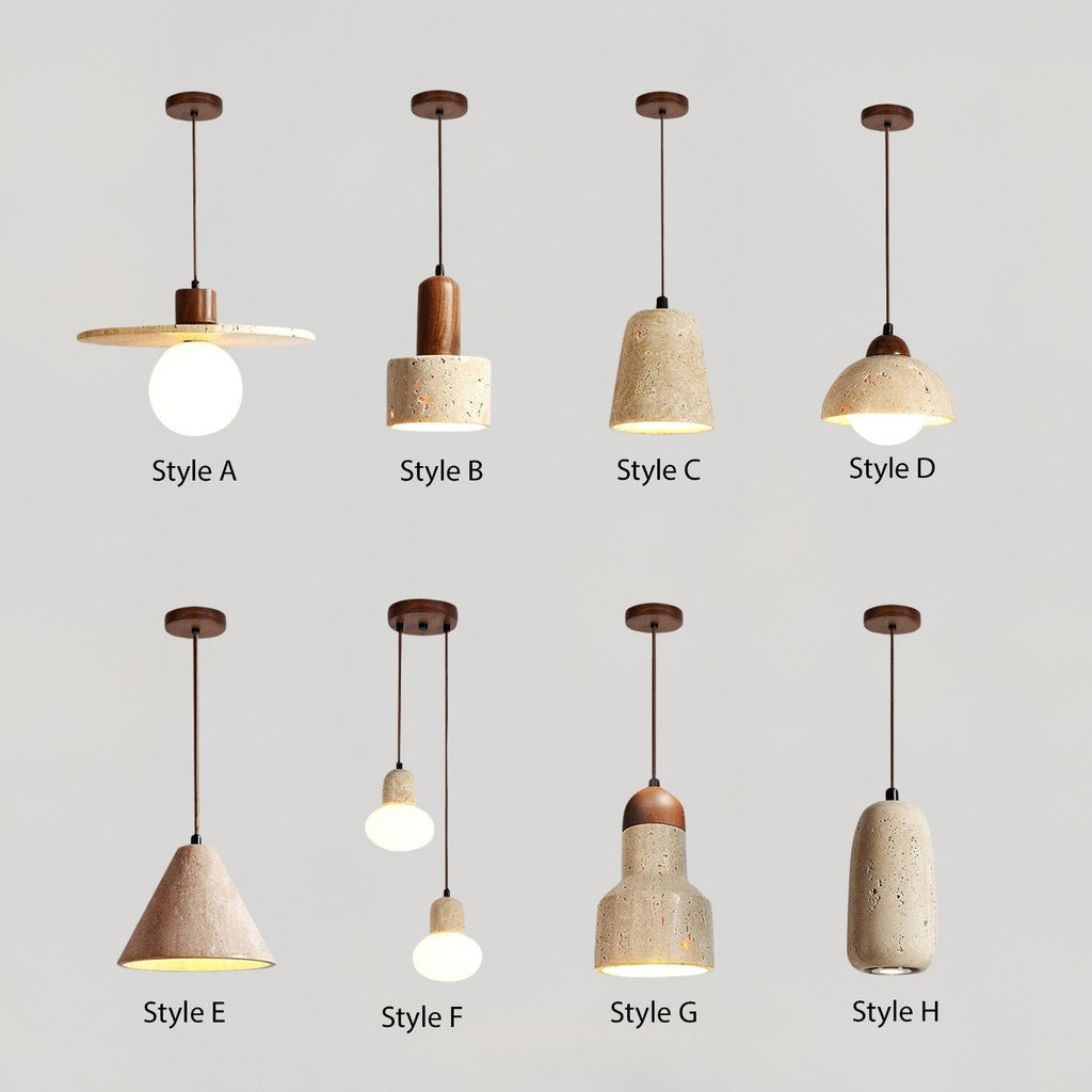 Travertine Wabi Pendants 8