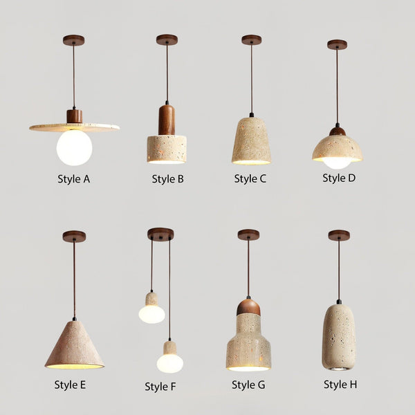 Travertine Wabi Pendants 8