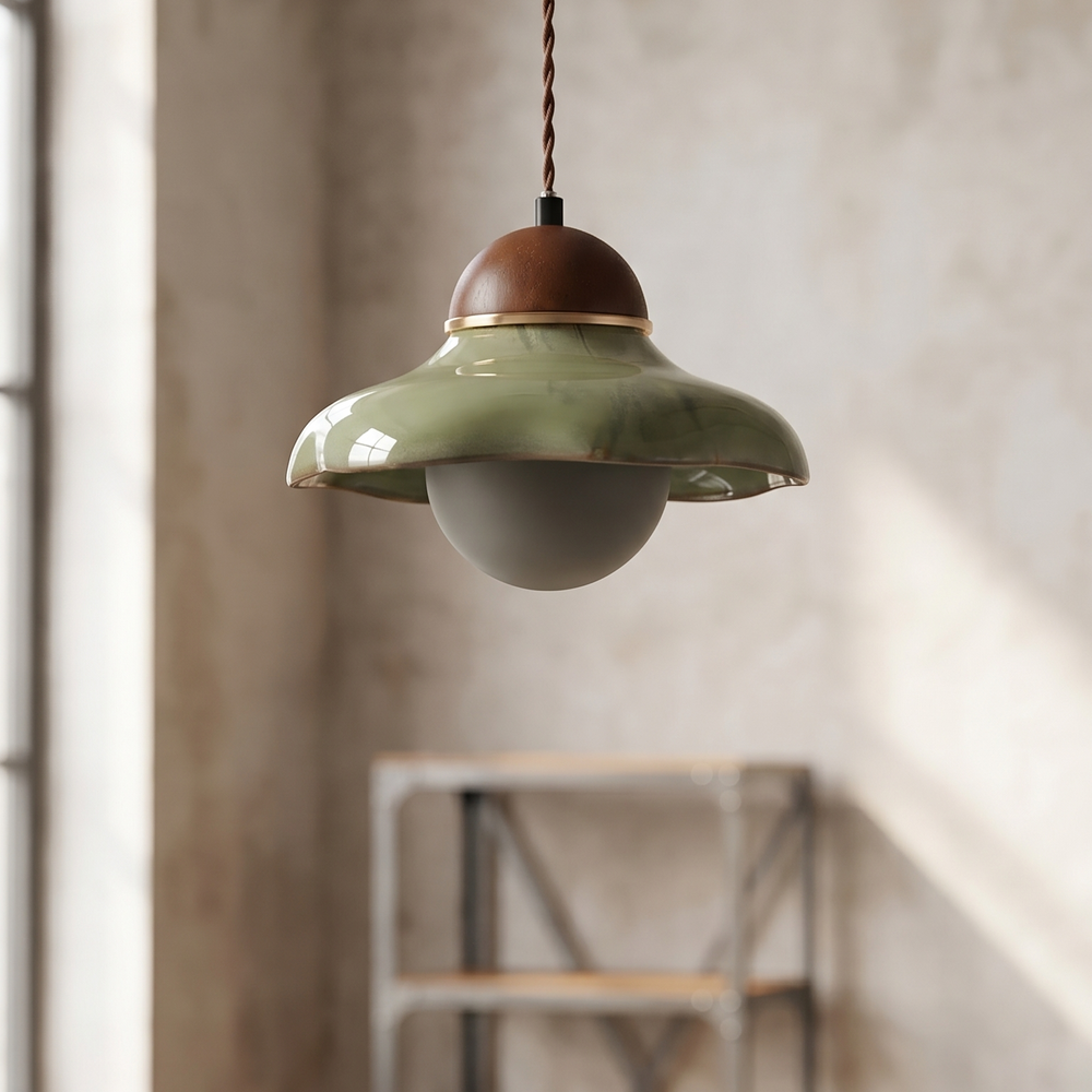Vanja – Green Ceramic Pendant Light 2