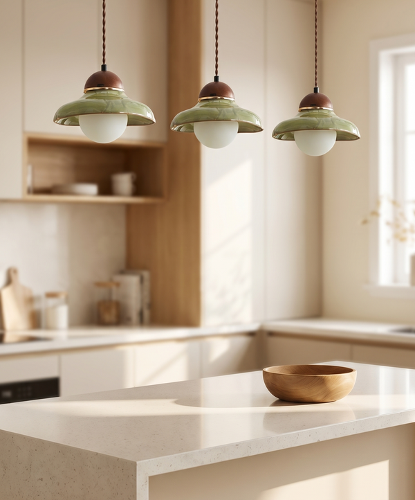Vanja – Green Ceramic Pendant Light 3