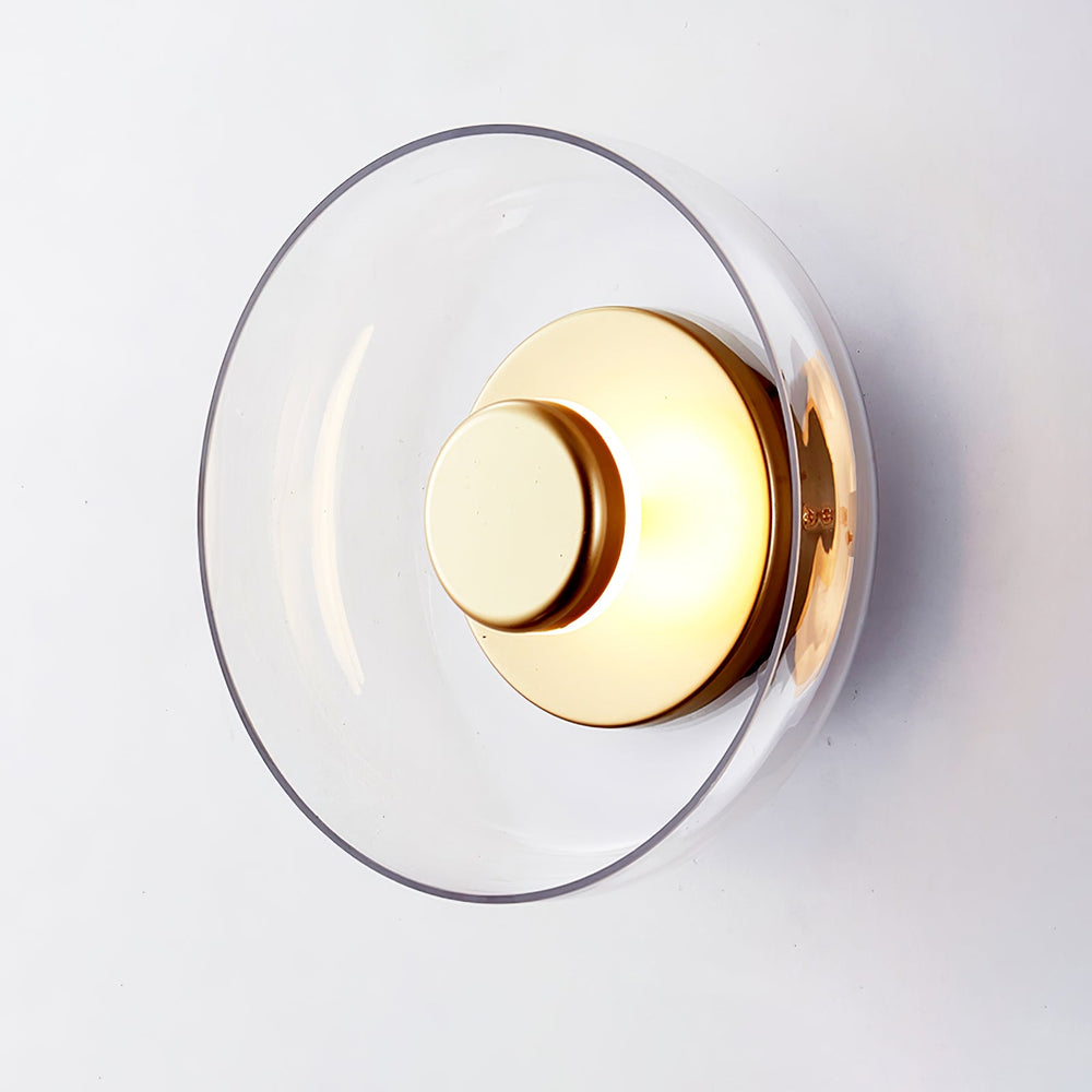 Modern Glass Dome LED Wall Light Flush Sconce