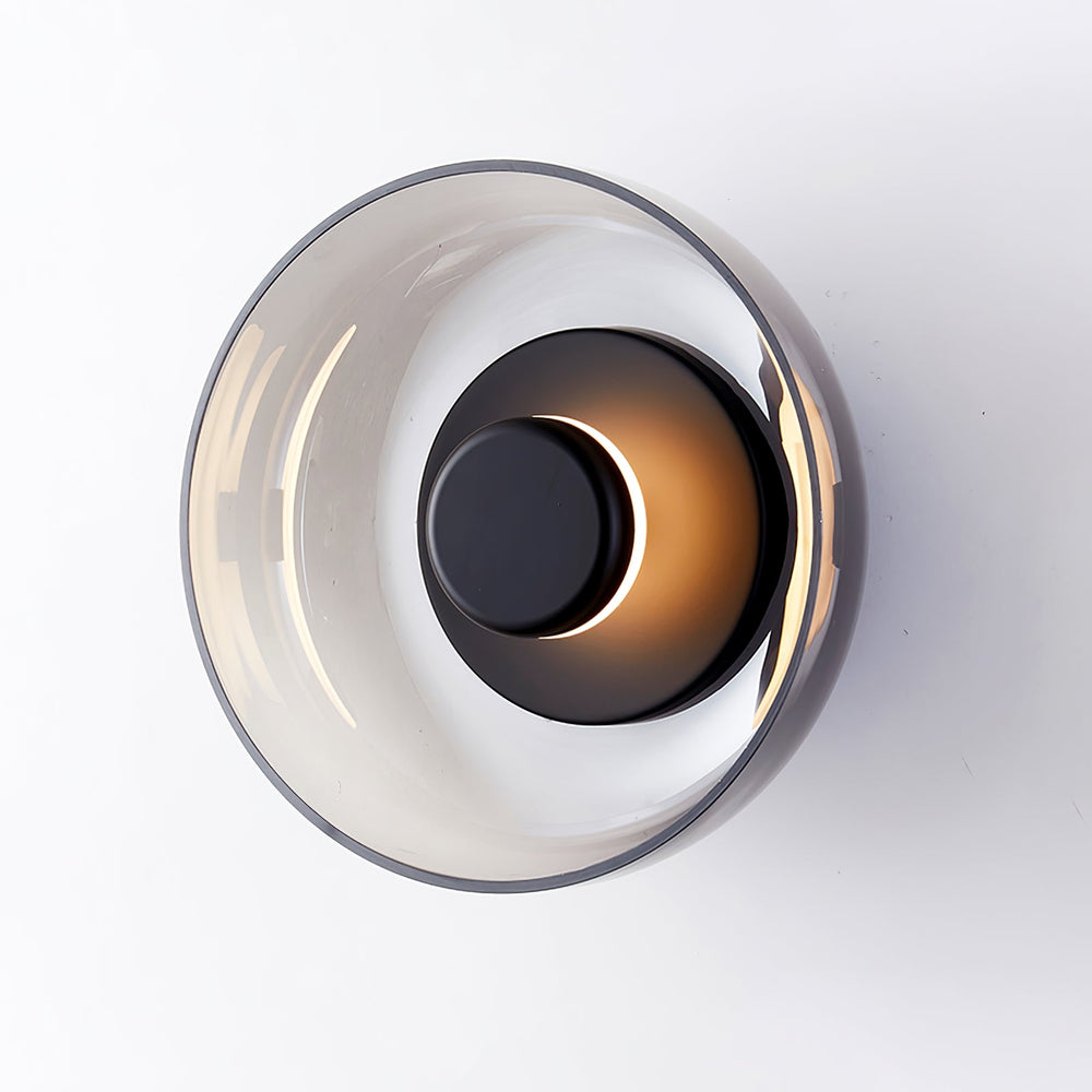 Modern Glass Dome LED Wall Light Flush Sconce