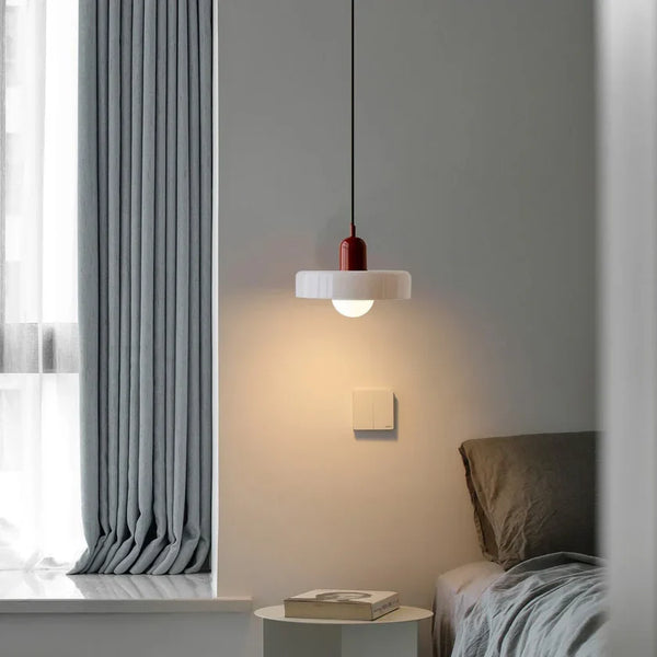 Modern Frosted Glass Pendant Light Minimalist Hanging Lamp
