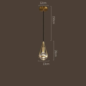 Rowan Gold Dandelion Glass Globe Pendant Light Nordic Hanging Lamp